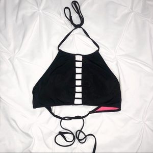 PINK black halter top swimsuit